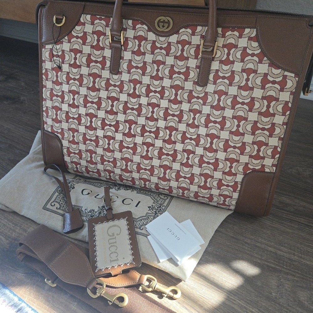 GUCCI NWOT BAULETTO XL DUFFLE TRAVEL BAG - Picture 2 of 16